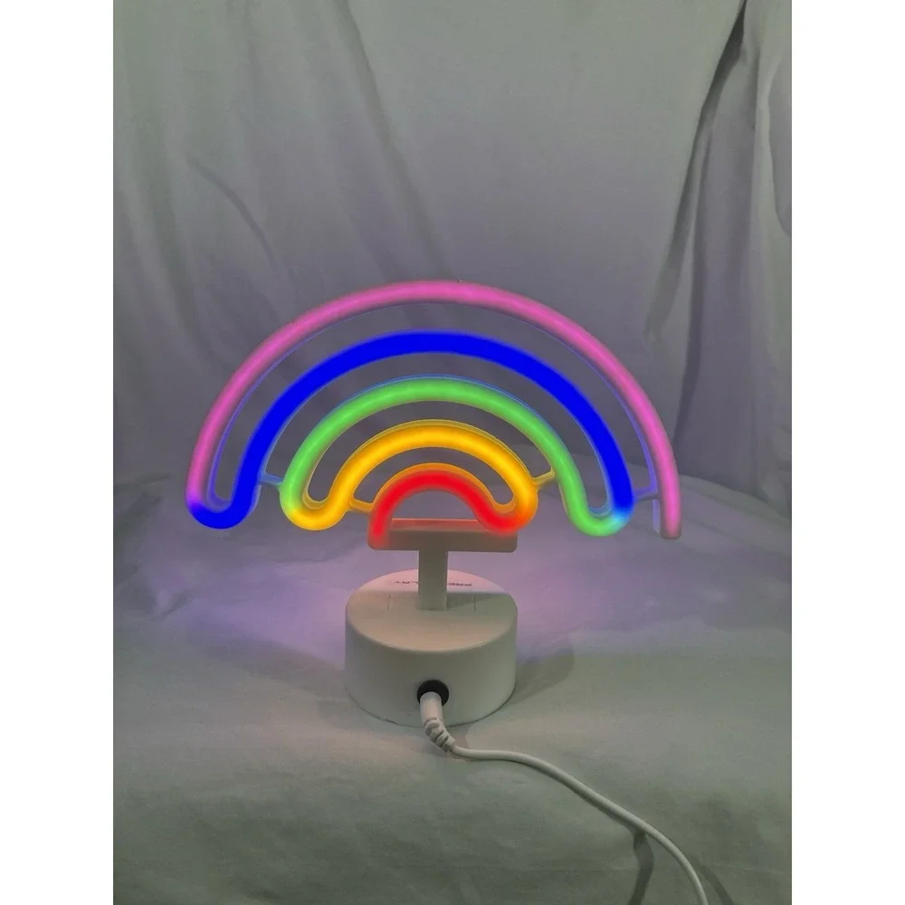Colorful Rainbow Neon Led Night Lights Lamp Battery Operated‎